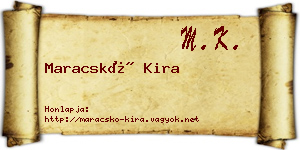 Maracskó Kira névjegykártya